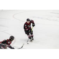 Adirondack Thunder's Ty Gibson (center) and Josh Filmon in action