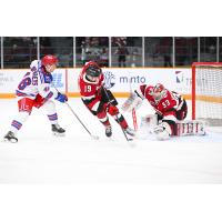 Kitchener Rangers right wing Christian Humphreys shoots against the Ottawa 67's