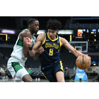 Indiana Mad Ants forward Enrique Freeman drives to the basket