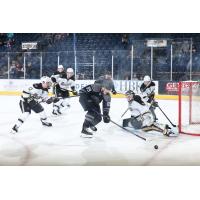 Youngstown Phantoms forward Kade Stengrim on the puck