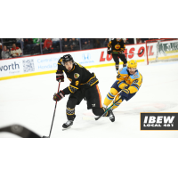 Indy Fuel forward Nathan Burke vs. the Toledo Walleye