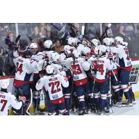 South Carolina Stingrays mob Charlie Combs after his overtime score