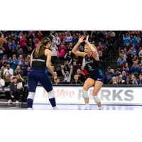 Omaha Supernovas' Natalia Valentin-Anderson and Brooke Nuneviller on game night