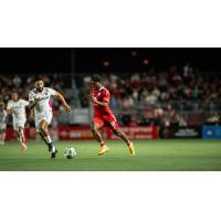 San Antonio FC's Sebastian Osorio versus Phoenix Rising FC's Hope Avayevu