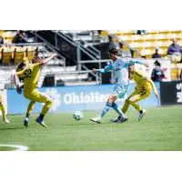 Chattanooga Football Club forward Jesus Ibarra (center) vs. Columbus Crew 2