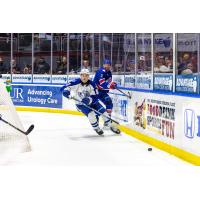 Syracuse Crunch defenseman Derrick Pouliot vs. the Rochester Americans